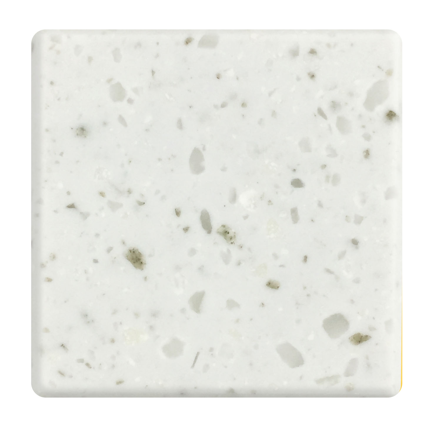 Superficie sólida de acrílico puro Superficie sólida de piedra de cuarzo artificial blanca cristalina